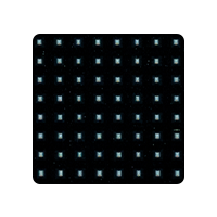 Micro LED 0.9mmピッチ LED素子の発光面の大きさ比較